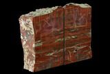 Tall, Arizona Petrified Wood Bookends - Red, Orange & Purple #171988-2